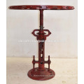 Vintage Industrial Jack Crank Tabla de acabado rojo antiguo